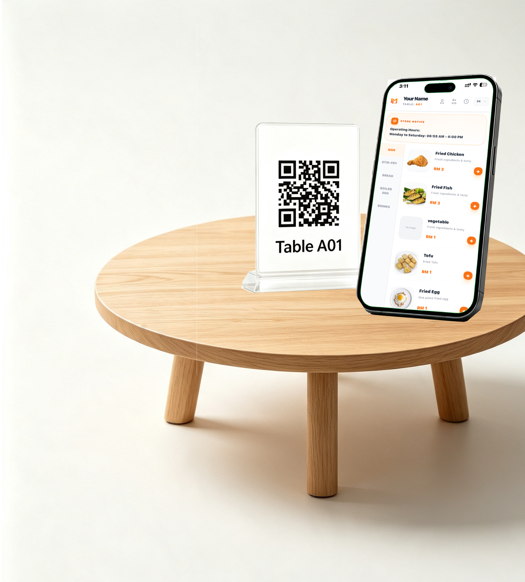 Customers scan, order and pay from their phones
